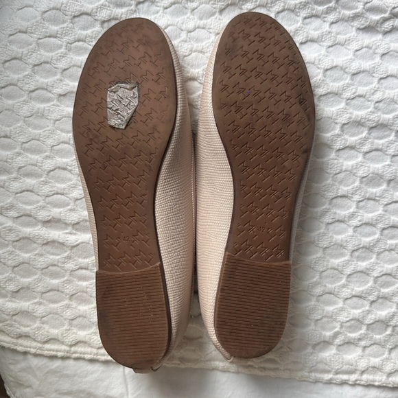 3/$20 💥 H&M Neutral Beige Slip On Ballet Flats Shoes w/ Bow Sz 11 - Picture 11 of 13